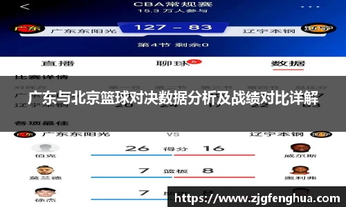 广东与北京篮球对决数据分析及战绩对比详解